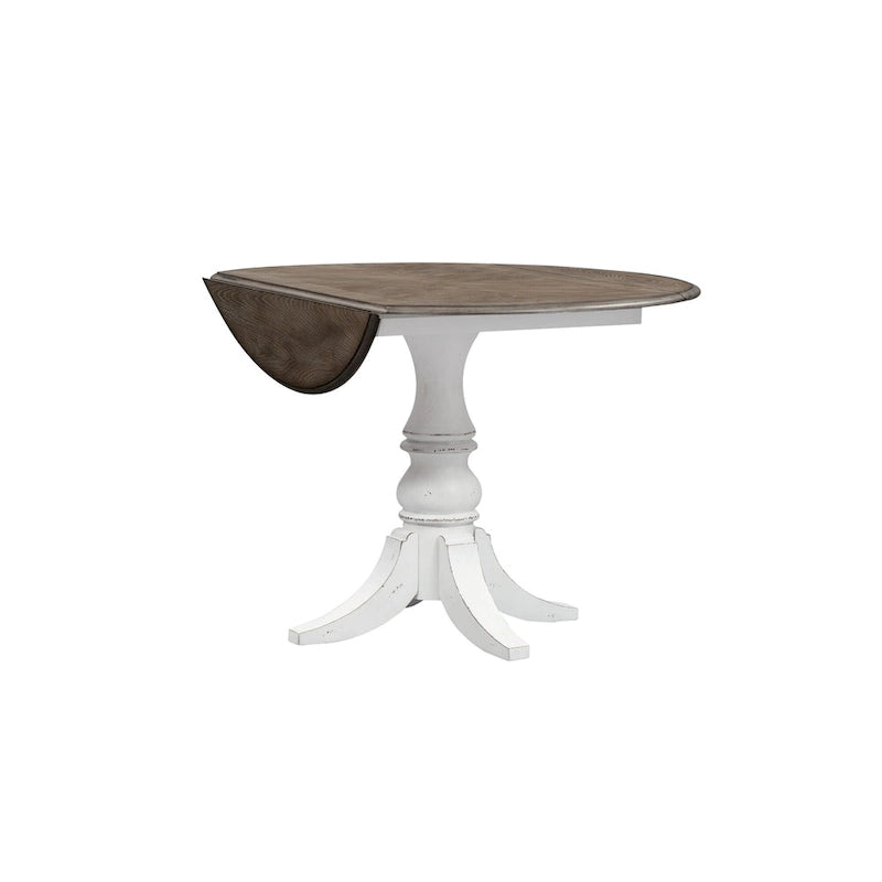 Ensemble de 3 pièces Magnolia Manor Antique White Weathered Bark à feuilles tombantes