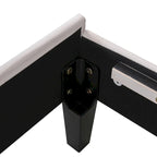 Lit plateforme capitonné avec tête de lit en velours à motif floral