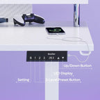 Bureau assis-debout en forme de L de 63 pouces avec support ergonomique pour écran réglable en hauteur et bureau d'angle pour jeux vidéo