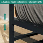 Lit gigogne double en métal noir