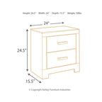Table de chevet Carbon Loft Balnain à 2 tiroirs