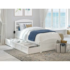 Warren Platform Bed with Footboard and 2 Storage Drawers