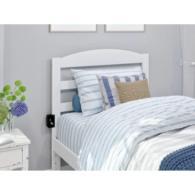 Lit plateforme Warren avec pied de lit et 2 tiroirs de rangement