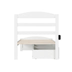 Lit plateforme Warren avec pied de lit et 2 tiroirs de rangement