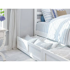 Lit plateforme Warren avec pied de lit et 2 tiroirs de rangement