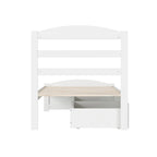 Lit plateforme Warren avec pied de lit et 2 tiroirs de rangement
