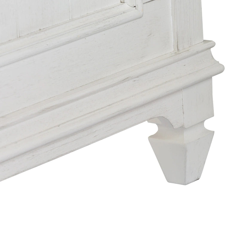 Lit à panneaux Queen Copper Grove Allyson Park blanc anthracite brossé