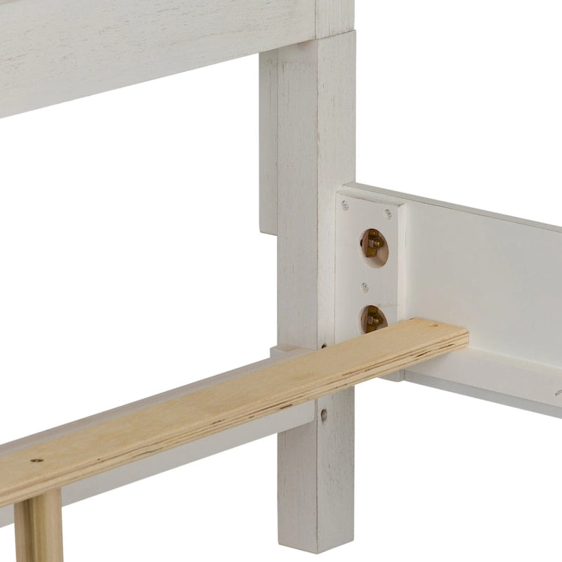 Lit à panneaux Queen Copper Grove Allyson Park blanc anthracite brossé