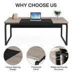 Bureau d'ordinateur en forme de L (63 pouces) avec caisson réversible et tiroirs de rangement pour bureau à domicile