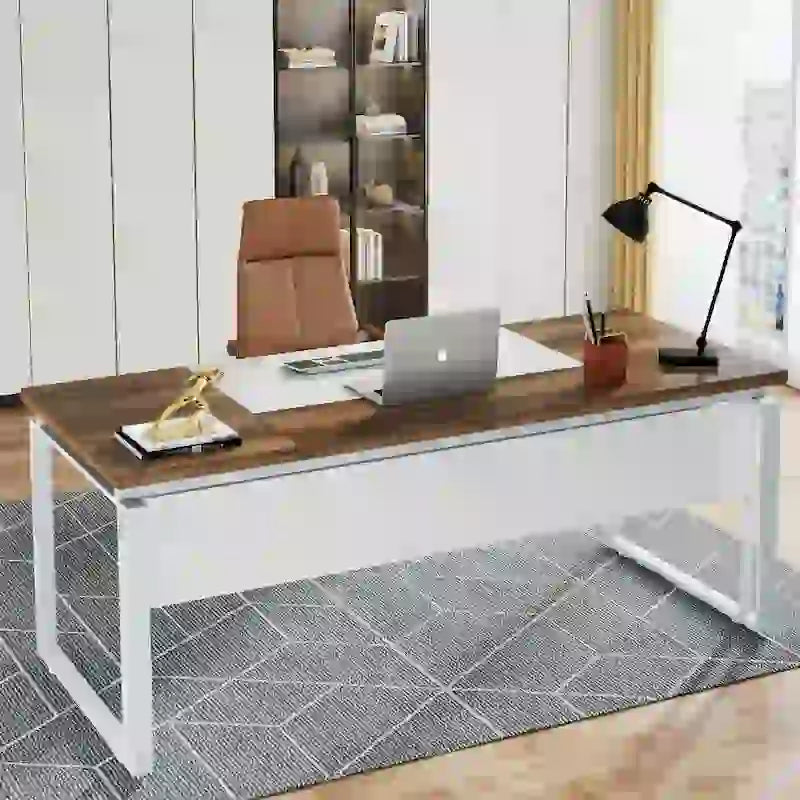 Bureau d'ordinateur en forme de L (63 pouces) avec caisson réversible et tiroirs de rangement pour bureau à domicile