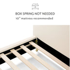 Cadre de lit plateforme queen Lottie Cream Boucle rembourré