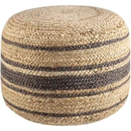 Pouf rayé Kazan Farmhouse de Tisserands Artistiques