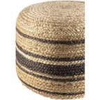 Pouf rayé Kazan Farmhouse de Tisserands Artistiques