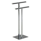 Porte-serviettes moderne sur pied en métal chromé