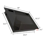 Cheminée électrique encastrée 30 pouces avec meuble TV laqué brillant intégré