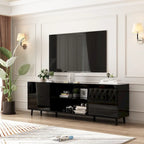 Cheminée électrique encastrée 30 pouces avec meuble TV laqué brillant intégré