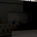 Cheminée électrique encastrée 30 pouces avec meuble TV laqué brillant intégré