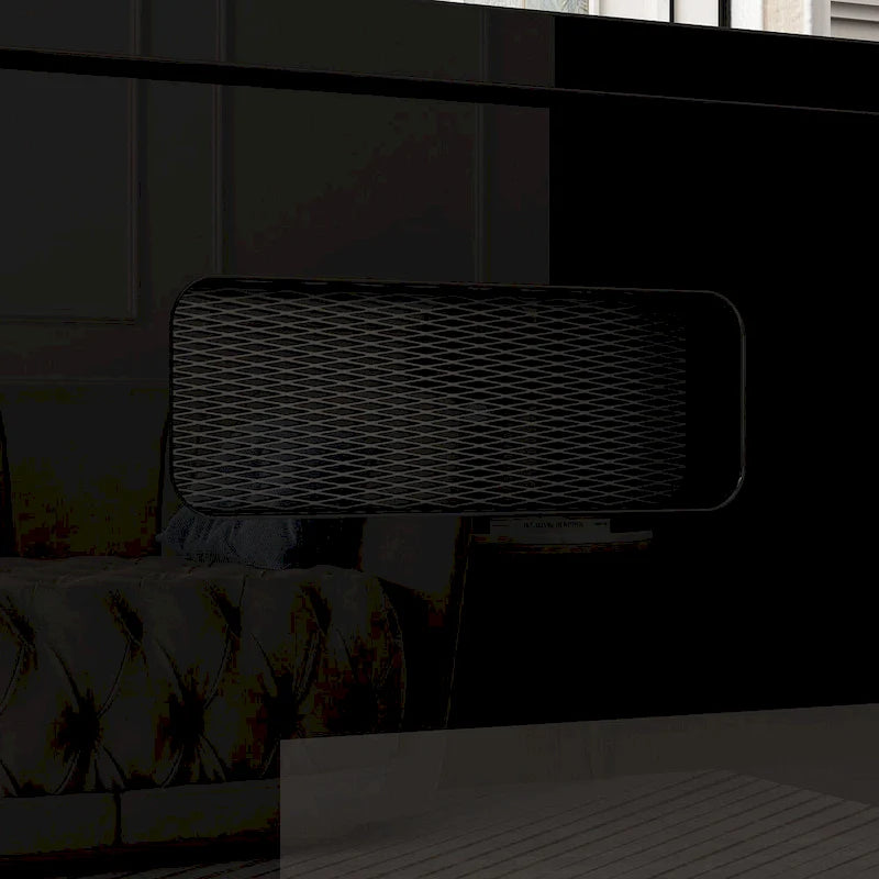 Cheminée électrique encastrée 30 pouces avec meuble TV laqué brillant intégré