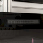 Cheminée électrique encastrée 30 pouces avec meuble TV laqué brillant intégré