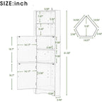 Armoire d'angle haute Home avec 2 portes et 2 niveaux d'étagères extérieures, meuble de rangement autoportant avec étagères réglables