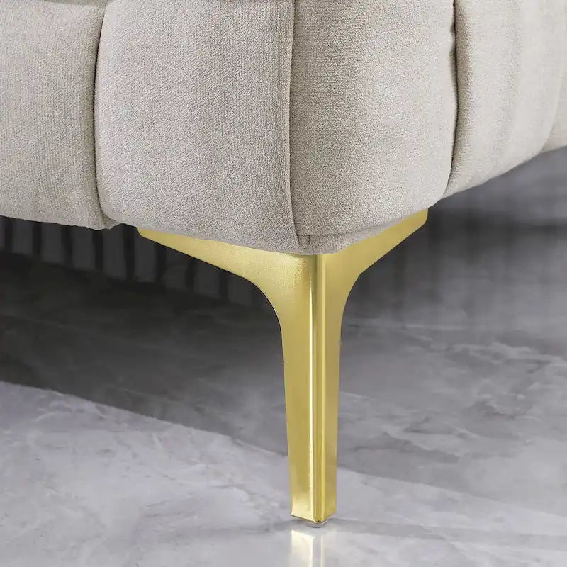 Canapé tissé 2S beige clair 2052, canapé au concept contemporain novateur. Canapé tissé artisanal.