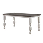 Ensemble de salle à manger 7 pièces Ionessa en bois blanc antique contemporain, hauteur comptoir, par Furniture of America