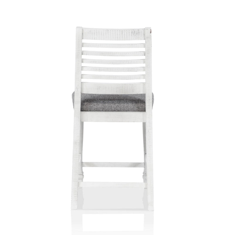 Ensemble de salle à manger 7 pièces Ionessa en bois blanc antique contemporain, hauteur comptoir, par Furniture of America