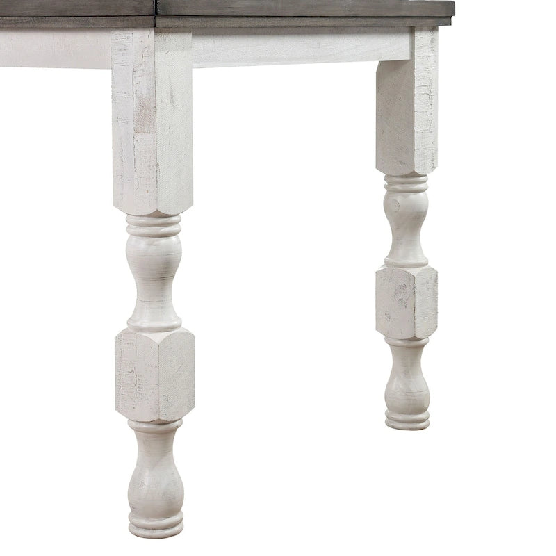 Ensemble de salle à manger 7 pièces Ionessa en bois blanc antique contemporain, hauteur comptoir, par Furniture of America