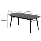 Table de salle à manger ovale en bois avec rallonge, gris anthracite