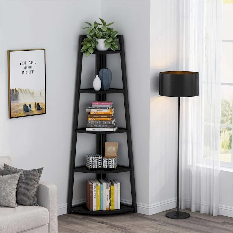 Étagère d'angle à 5 niveaux pour salle de bain