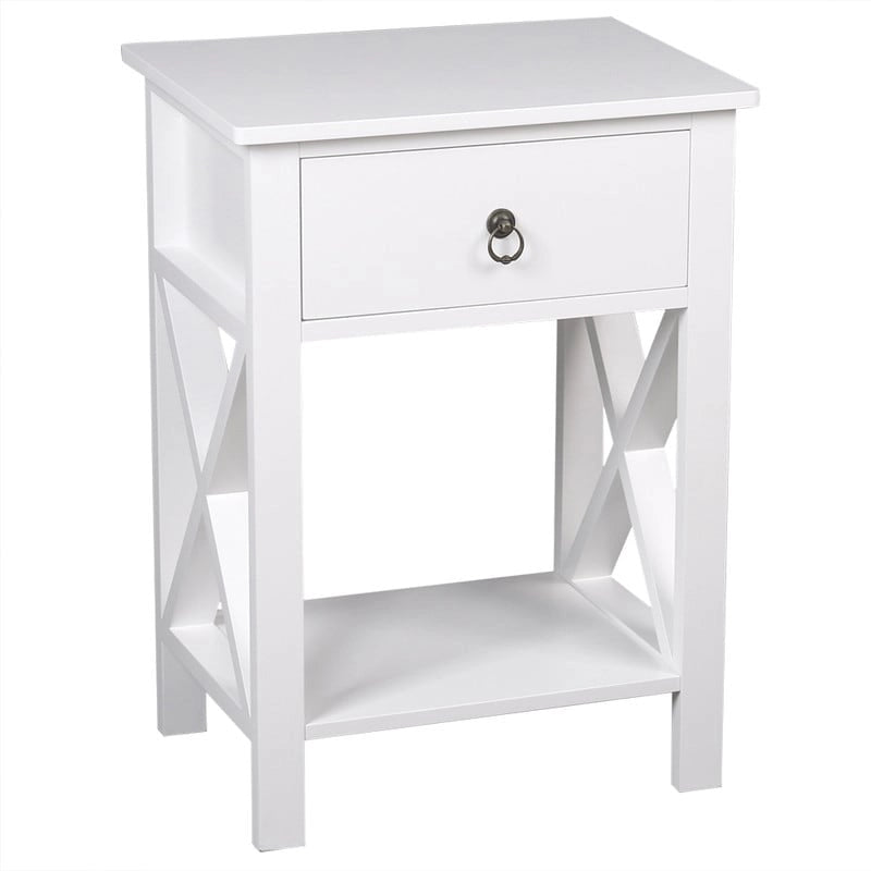 Table de chevet simple avec tiroir