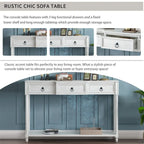 Table console Merax avec tiroirs et étagère saillants pour entrée