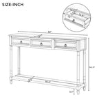 Table console Merax avec tiroirs et étagère saillants pour entrée