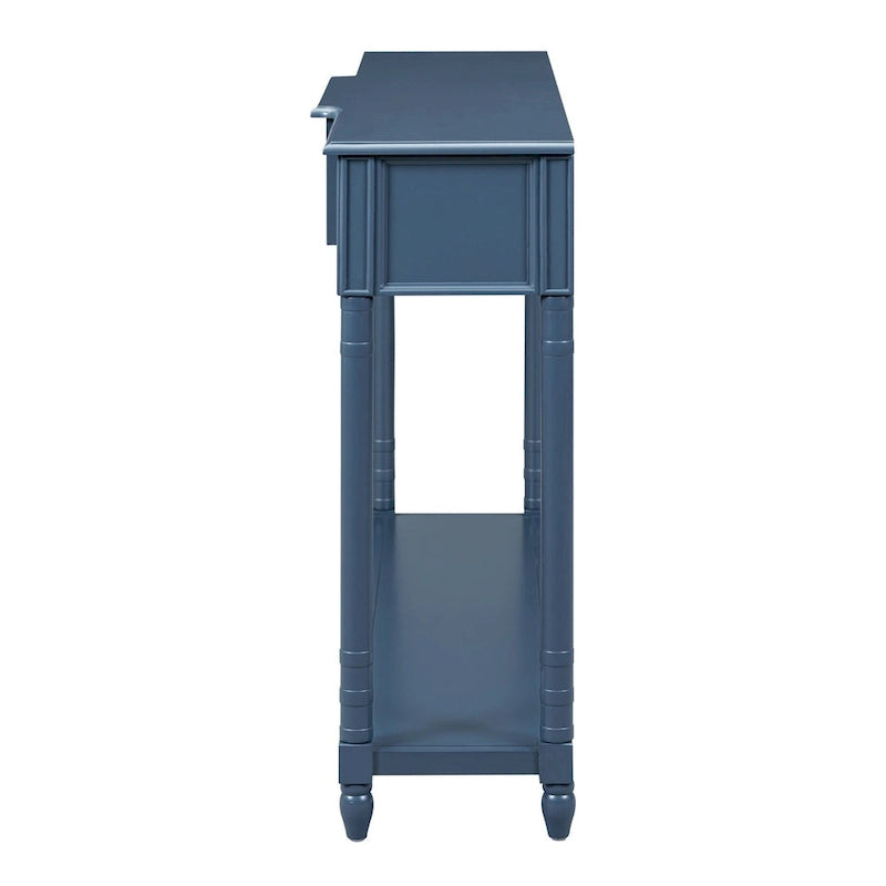 Table console Merax avec tiroirs et étagère saillants pour entrée