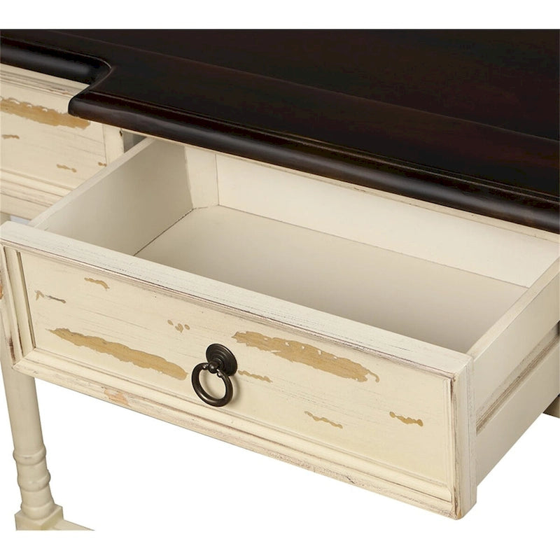 Table console Merax avec tiroirs et étagère saillants pour entrée