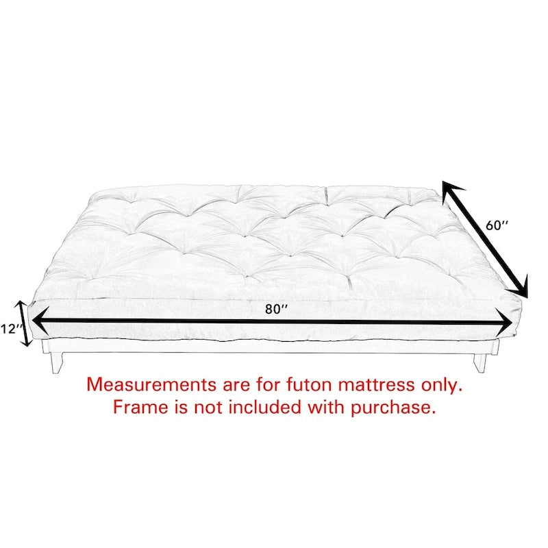 Matelas futon TruPedic 12 po Queen gris granit