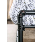 Lit de jour d'angle double en métal noir industriel Pern de Furniture of America