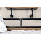 Lit de jour d'angle double en métal noir industriel Pern de Furniture of America