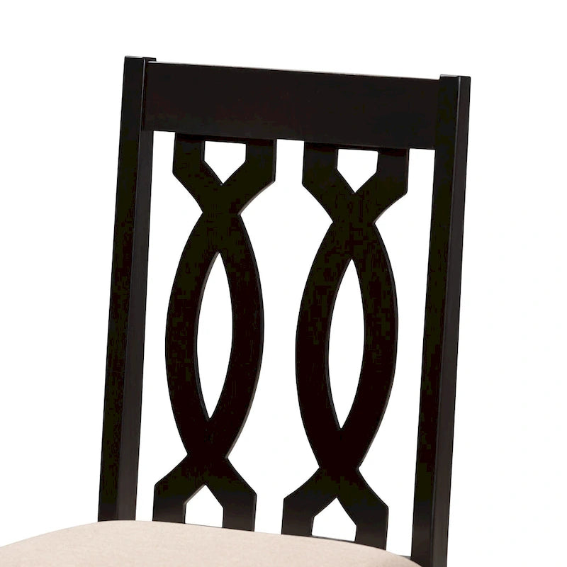 Ensemble de 4 chaises de salle à manger modernes et contemporaines en tissu