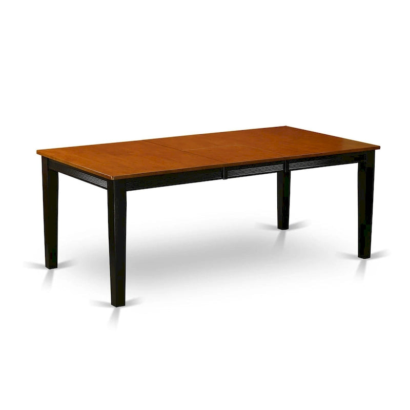 Ensemble de table de cuisine 9 pièces East West Furniture - une table à manger et 8 chaises de salle à manger, noir et cerisier (options d'assise)