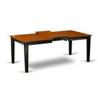 Ensemble de table de cuisine 9 pièces East West Furniture - une table à manger et 8 chaises de salle à manger, noir et cerisier (options d'assise)