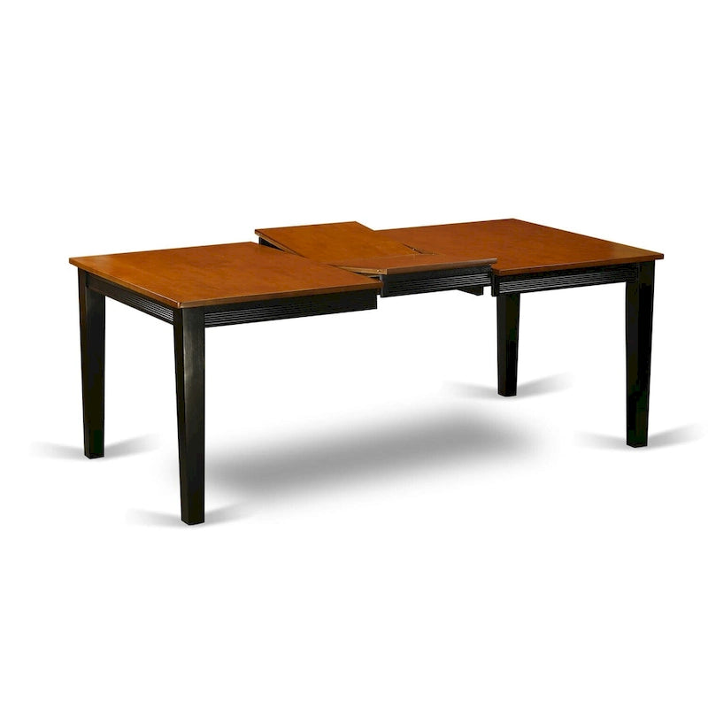 Ensemble de table de cuisine 9 pièces East West Furniture - une table à manger et 8 chaises de salle à manger, noir et cerisier (options d'assise)