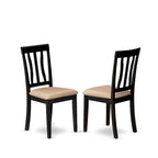 Ensemble de table de cuisine 9 pièces East West Furniture - une table à manger et 8 chaises de salle à manger, noir et cerisier (options d'assise)