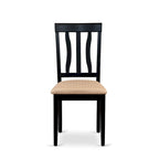Ensemble de table de cuisine 9 pièces East West Furniture - une table à manger et 8 chaises de salle à manger, noir et cerisier (options d'assise)
