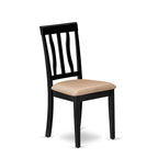 Ensemble de table de cuisine 9 pièces East West Furniture - une table à manger et 8 chaises de salle à manger, noir et cerisier (options d'assise)