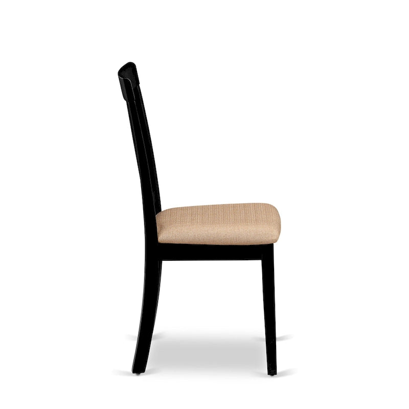 Ensemble de table de cuisine 9 pièces East West Furniture - une table à manger et 8 chaises de salle à manger, noir et cerisier (options d'assise)