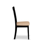 Ensemble de table de cuisine 9 pièces East West Furniture - une table à manger et 8 chaises de salle à manger, noir et cerisier (options d'assise)