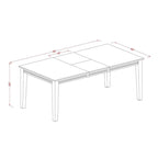 Ensemble de table de cuisine 9 pièces East West Furniture - une table à manger et 8 chaises de salle à manger, noir et cerisier (options d'assise)
