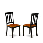 Ensemble de table de cuisine 9 pièces East West Furniture - une table à manger et 8 chaises de salle à manger, noir et cerisier (options d'assise)