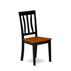 Ensemble de table de cuisine 9 pièces East West Furniture - une table à manger et 8 chaises de salle à manger, noir et cerisier (options d'assise)